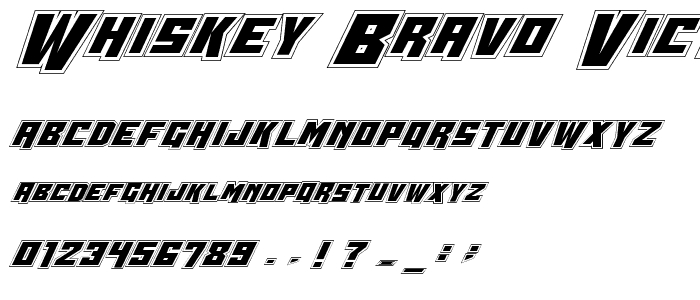 Whiskey Bravo Victor Pro font